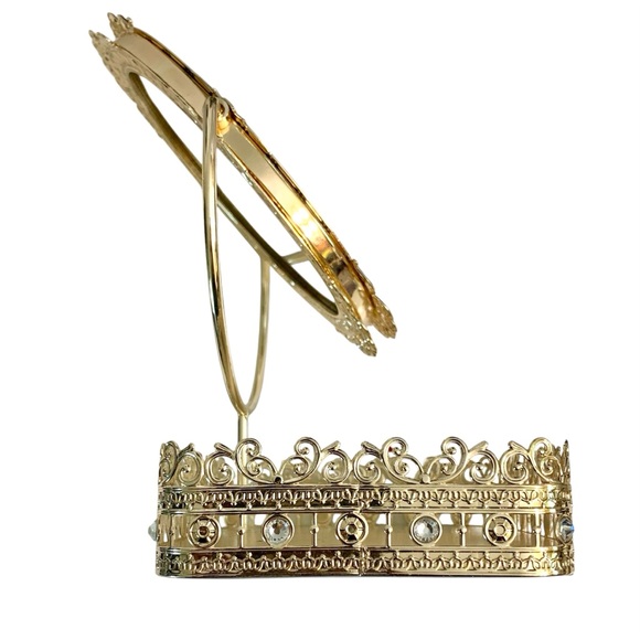 WHITE BARN Elegant Gold Vanity Mirror with Tray - Picture 3 of 7